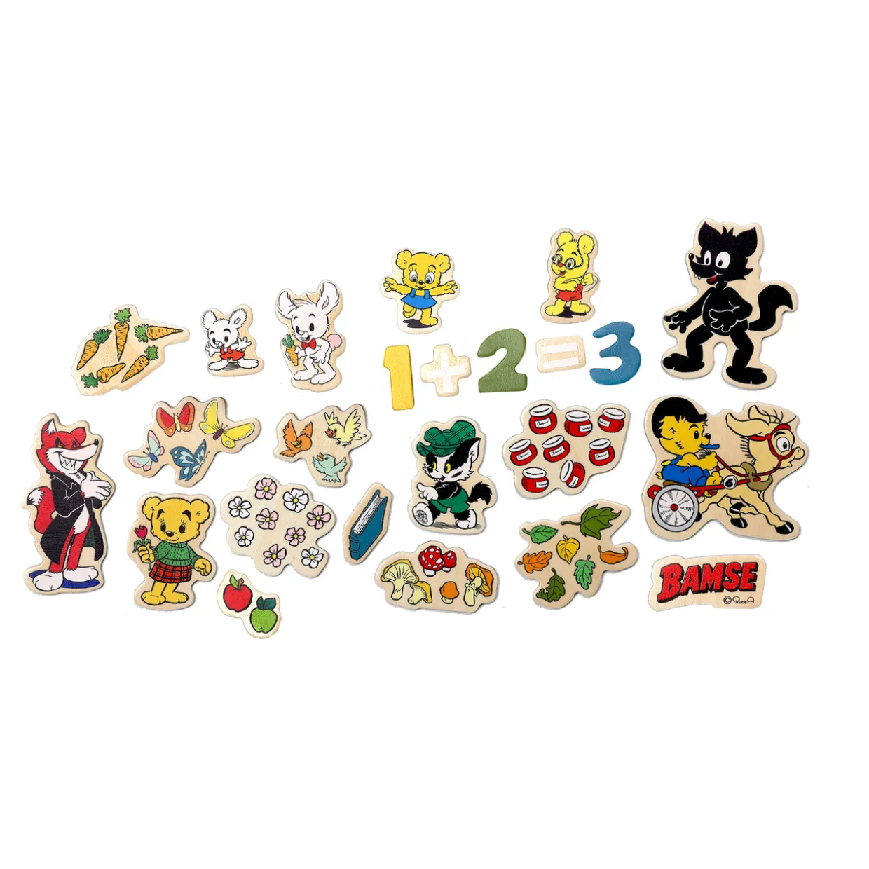 BAMSE MAGNETSIFFROR OCH FIGURER