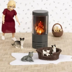 LUNDBY DOCKHUSMÖBLER KAMINSET MED BELYSNING
