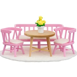 LUNDBY DOCKHUSMÖBLER MATGRUPP LJUSROSA