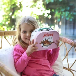 PIPPI BARNVÄSKA PAPPVÄSKA ROSA 20 CM