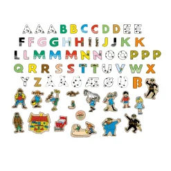 PIPPI MAGNETBOKSTÄVER OCH FIGURER 72 ST