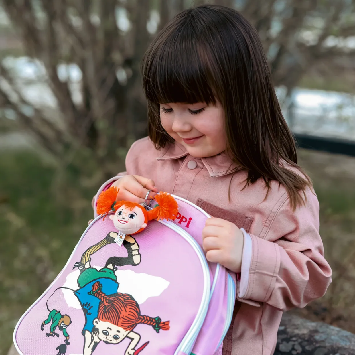 PIPPI MJUKT HUVUD MED NYCKELRING