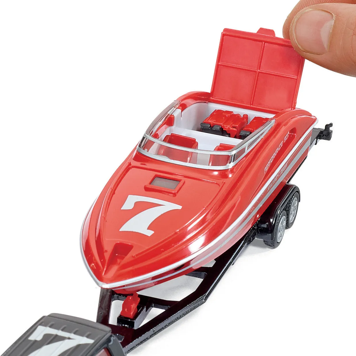 SIKU PERSONBIL MED MOTORBÅT 1:55
